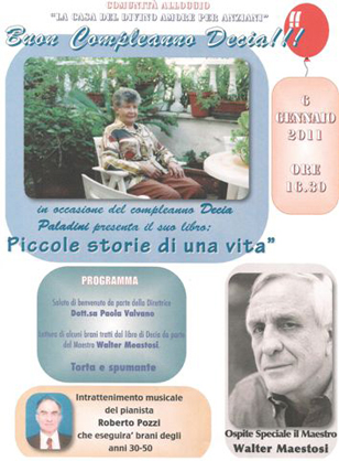 Presentazione del libro 'Piccole storie di una vita' di Decia Paladini